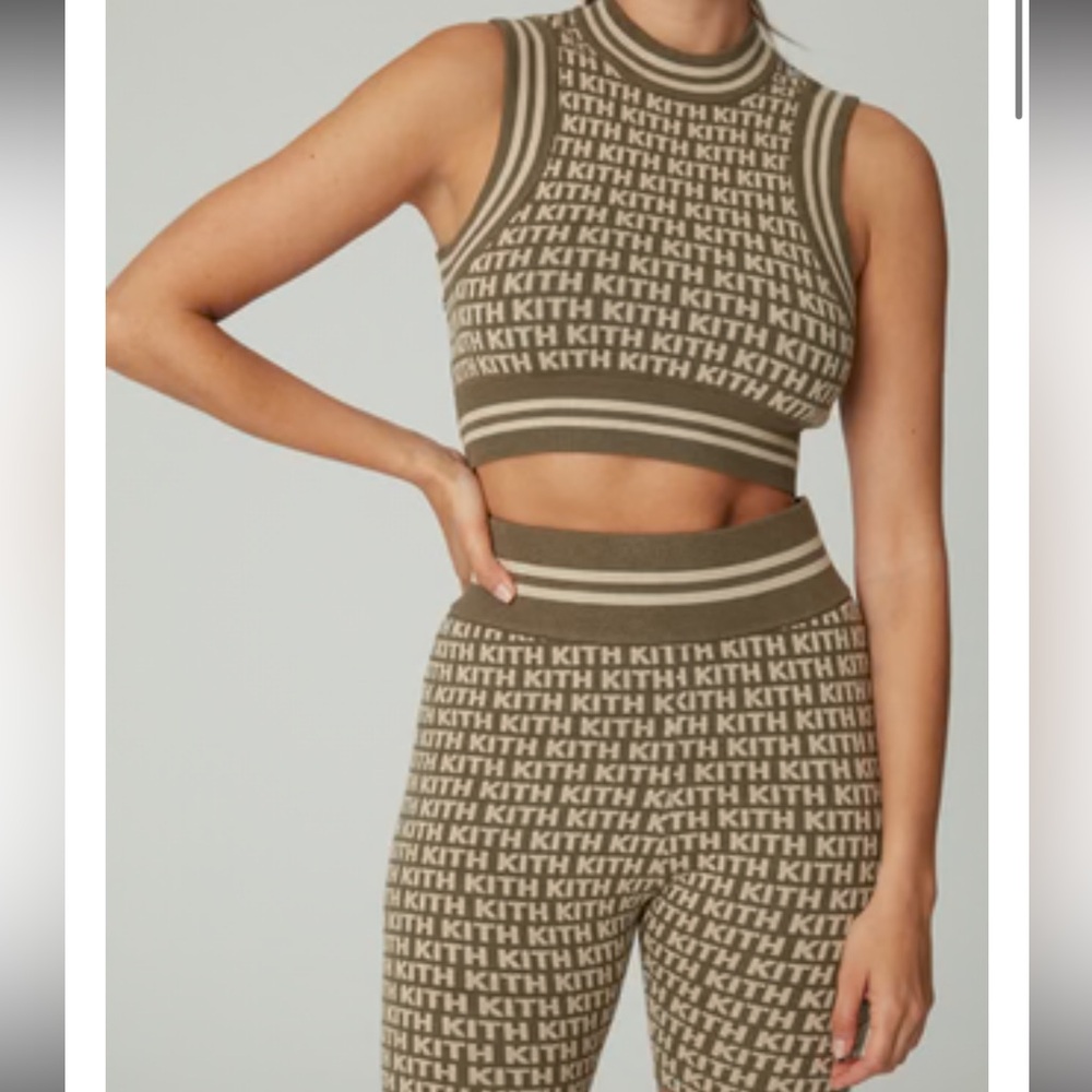 Kith Knit Crop Top with Biker Shorts Set